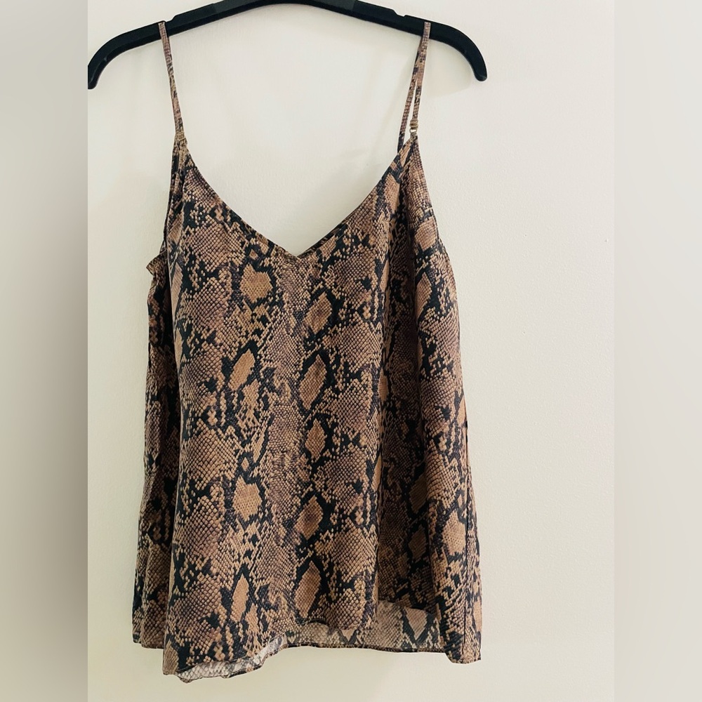 Frame Snakeskin Silk Cami